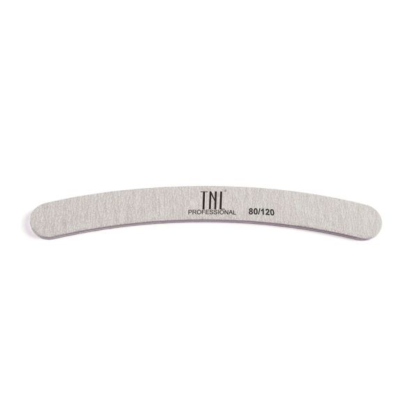 TNL, Nail file boomerang 80/120 high quality (gray) in individual packaging